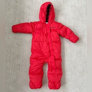 Columbia Red one peice Snowsuit 24M
